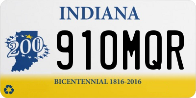 IN license plate 910MQR