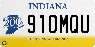 IN license plate 910MQU