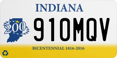 IN license plate 910MQV