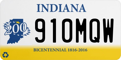 IN license plate 910MQW