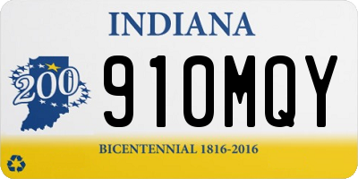 IN license plate 910MQY