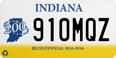 IN license plate 910MQZ