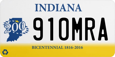 IN license plate 910MRA