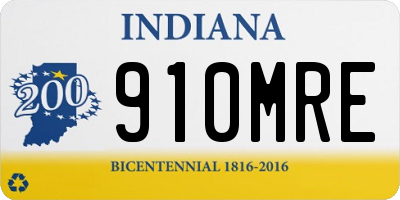 IN license plate 910MRE