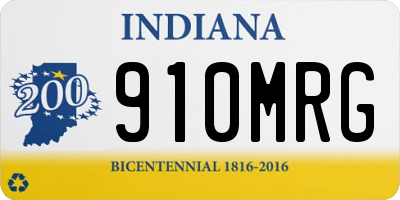IN license plate 910MRG