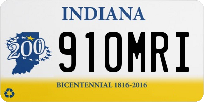 IN license plate 910MRI
