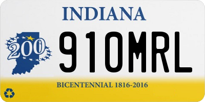 IN license plate 910MRL