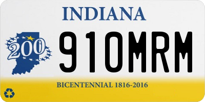 IN license plate 910MRM
