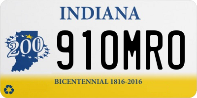 IN license plate 910MRO
