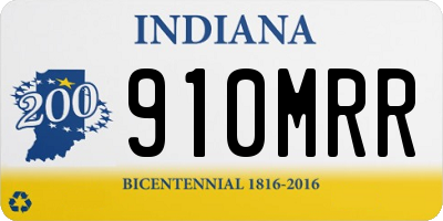 IN license plate 910MRR
