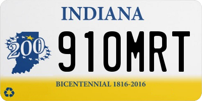 IN license plate 910MRT