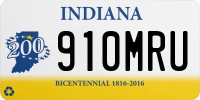 IN license plate 910MRU
