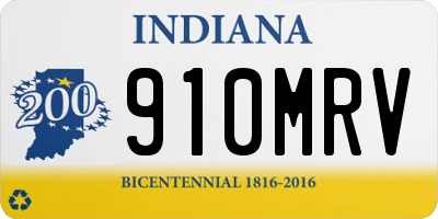 IN license plate 910MRV