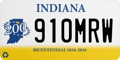 IN license plate 910MRW