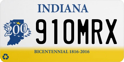 IN license plate 910MRX