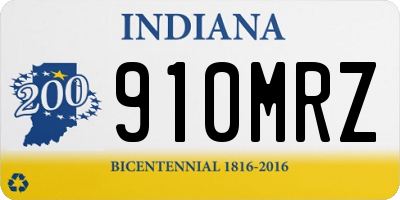 IN license plate 910MRZ
