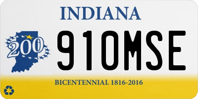 IN license plate 910MSE