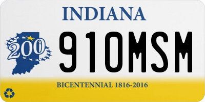 IN license plate 910MSM