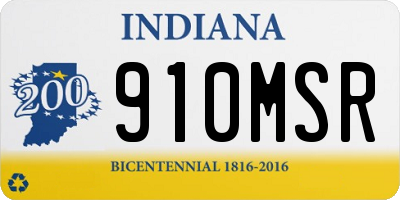 IN license plate 910MSR