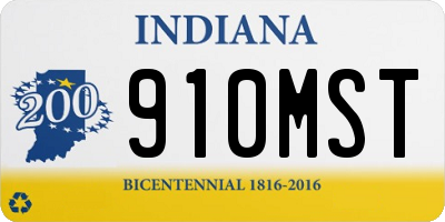 IN license plate 910MST