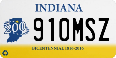 IN license plate 910MSZ