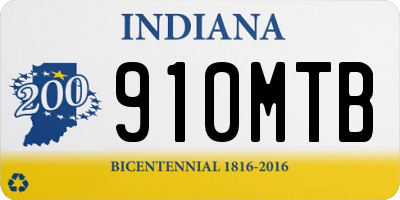 IN license plate 910MTB
