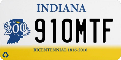 IN license plate 910MTF