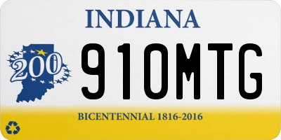 IN license plate 910MTG