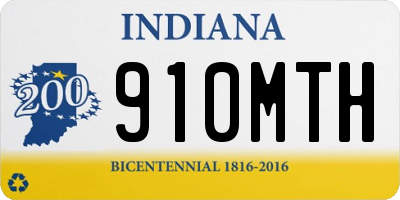 IN license plate 910MTH