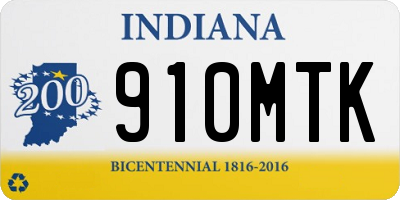 IN license plate 910MTK