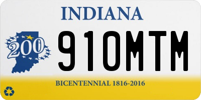 IN license plate 910MTM