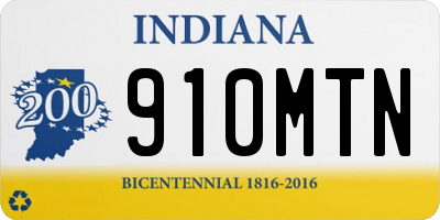 IN license plate 910MTN