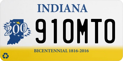 IN license plate 910MTO