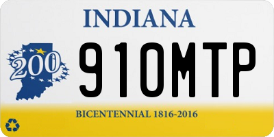 IN license plate 910MTP