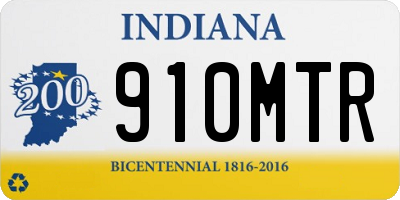 IN license plate 910MTR