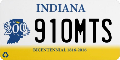 IN license plate 910MTS