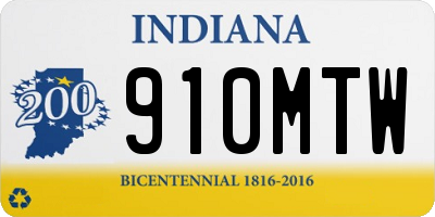 IN license plate 910MTW