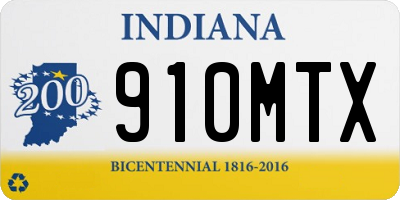 IN license plate 910MTX