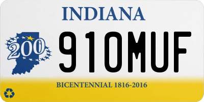 IN license plate 910MUF