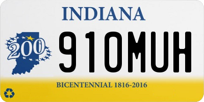 IN license plate 910MUH
