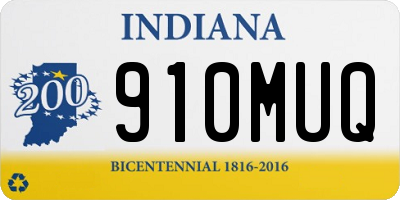 IN license plate 910MUQ