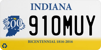 IN license plate 910MUY