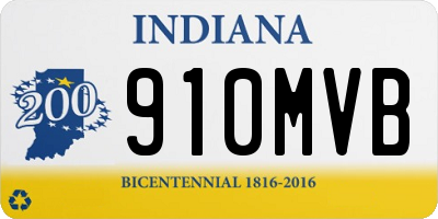 IN license plate 910MVB