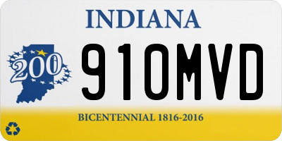 IN license plate 910MVD