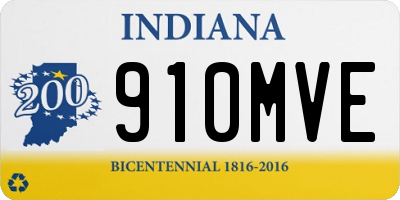IN license plate 910MVE