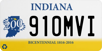 IN license plate 910MVI