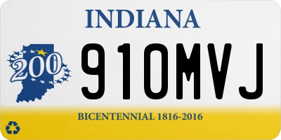 IN license plate 910MVJ