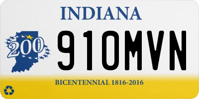 IN license plate 910MVN