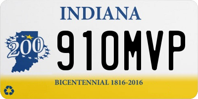 IN license plate 910MVP