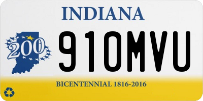 IN license plate 910MVU